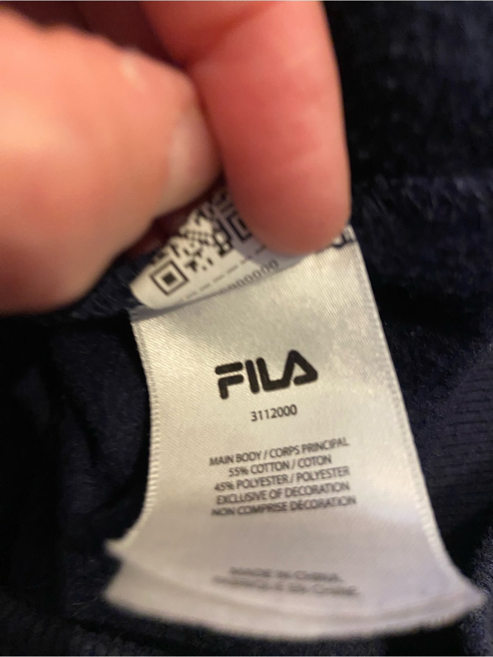 FILA Navy Full-Zip Fleece Hoodie 💙 — Size Small